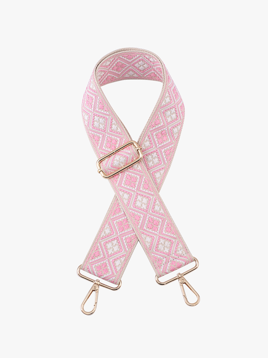 Diamond pattern Guitar/bag Strap: Pink