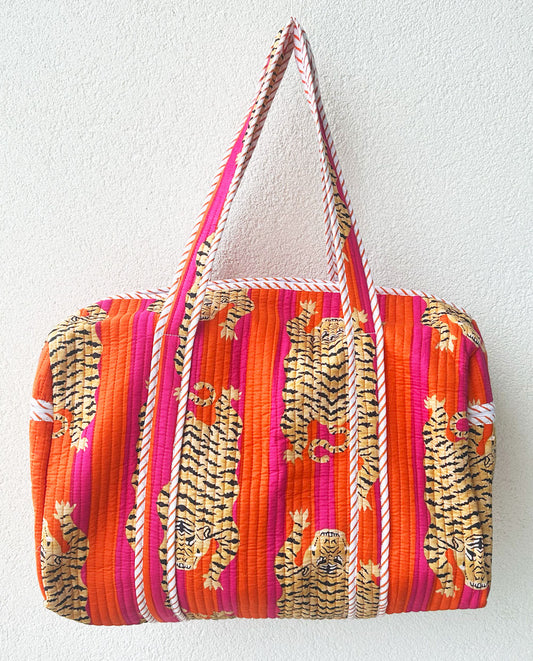 Tiger Print Duffle Weekender Bag